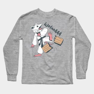 Wataaa - Funny Karate Opossum Long Sleeve T-Shirt